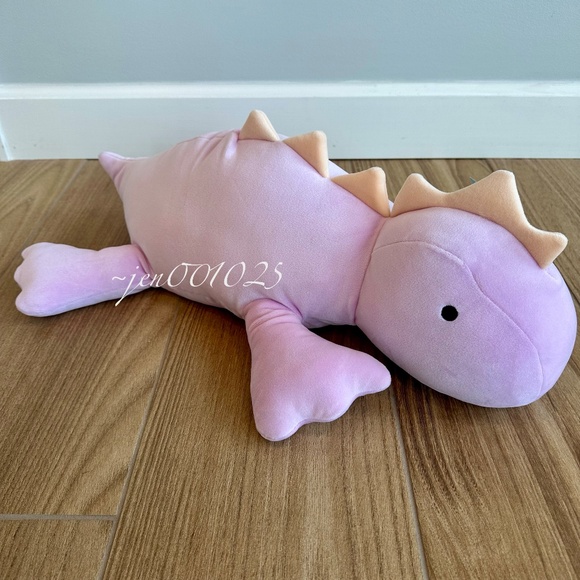 Purple Dinosaur Weighted Plush Throw Pillow - Pillowfort - Picture 6 of 9